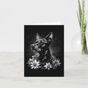 Doberman Pinscher Dog Lover Retro Style Tattoo  Card