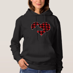 Doberman Pinscher Dog Merry Christmas Buffalo Plai Hoodie