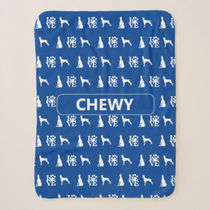 Doberman Pinscher Dog Name Sherpa Blanket