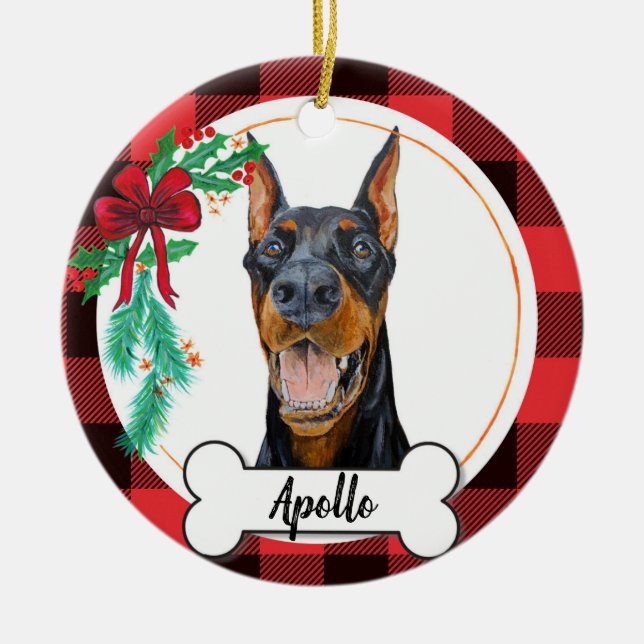 Doberman Pinscher Dog Ornement (Devant)