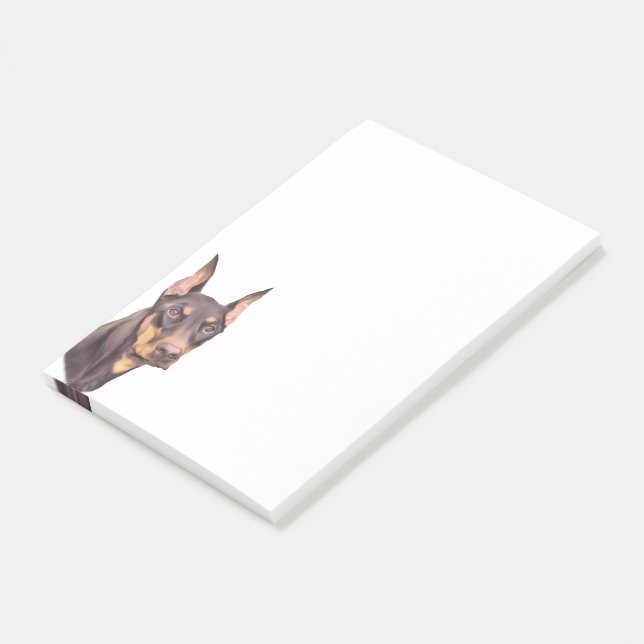 Doberman Pinscher Dog Post-it Notes (Angled)