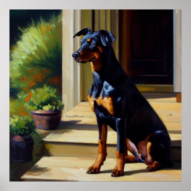Doberman Pinscher Dog Poster (Front)