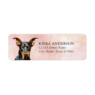 Doberman Pinscher Dog Return Address Labels
