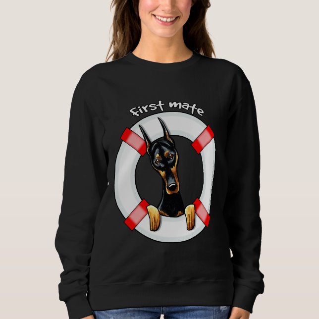 Doberman Pinscher First Mate Sweatshirt (Front)
