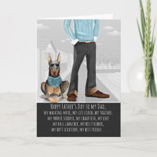 Doberman Pinscher from the Dog Father's Day Funny Card