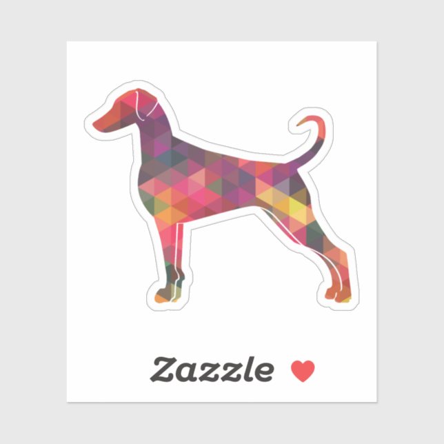 Doberman Pinscher Geometric Pattern Silhouette (Sheet)