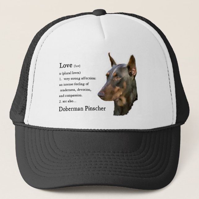 Doberman Pinscher Gifts Trucker Hat (Front)