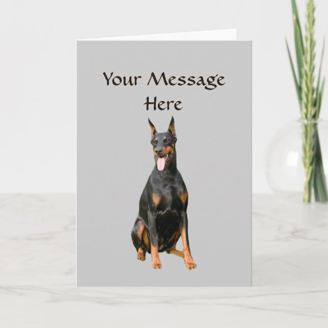 Doberman Pinscher Greeting Card (Front)