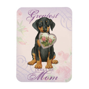 Doberman Pinscher Heart Mom Magnet