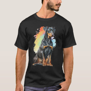 Doberman Pinscher Illustration Dog Canine Pet T-Shirt