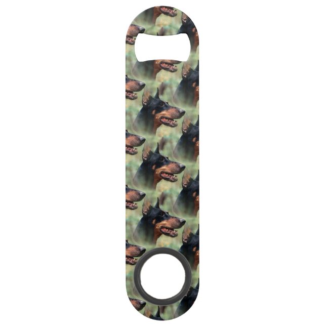 Doberman Pinscher in the Woods Speed Bottle Opener (Front)