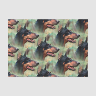 Doberman Pinscher in the Woods Tissue Paper