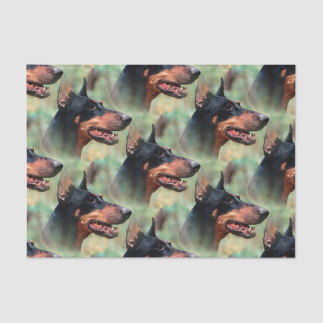 Doberman Pinscher in the Woods Tissue Paper (Front)