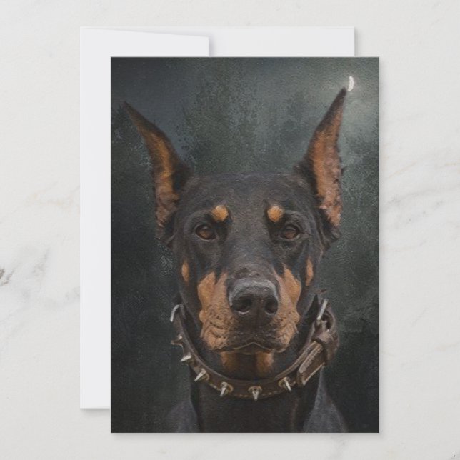 Doberman Pinscher  Invitation (Front)
