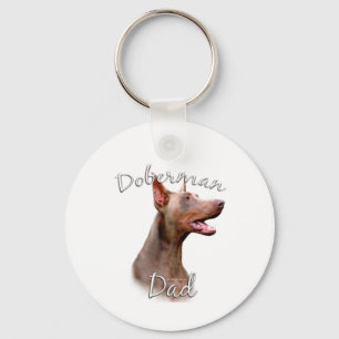 Doberman Pinscher (Isabella) Dad 2 Keychain
