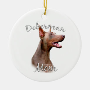 Doberman Pinscher (Isabella) Mom 2 Ceramic Ornament