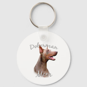 Doberman Pinscher (Isabella) Mom 2 Keychain
