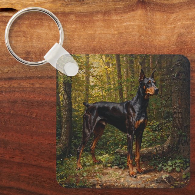 Doberman Pinscher Keychain (Front)