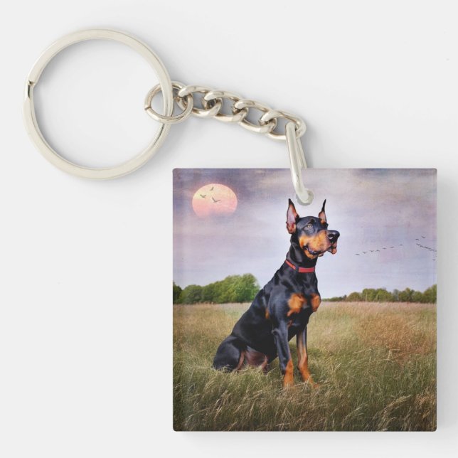 Doberman Pinscher  Keychain (Front)