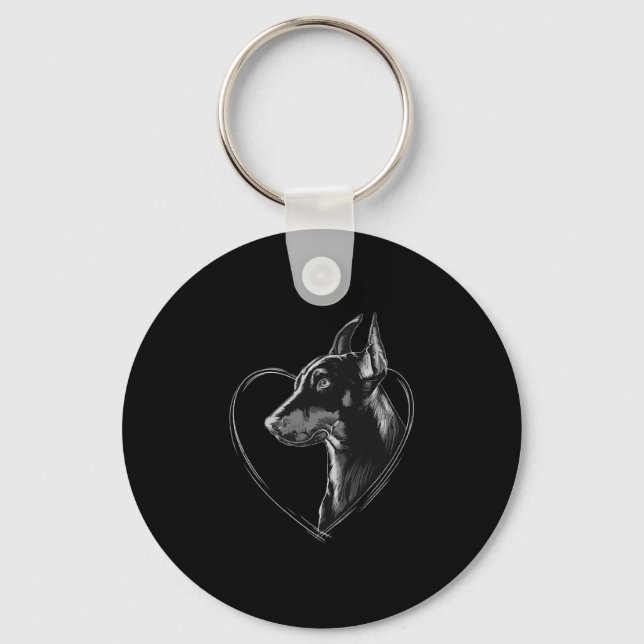 Doberman Pinscher Keychain (Front)