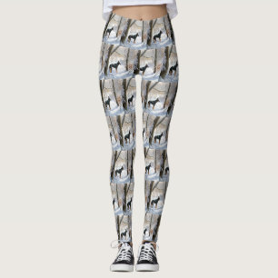 Doberman Pinscher Let It Snow Christmas Leggings