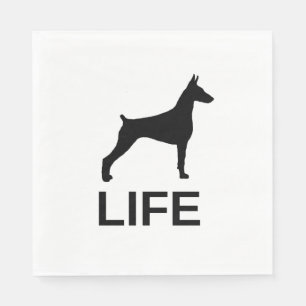 doberman pinscher life silo napkin
