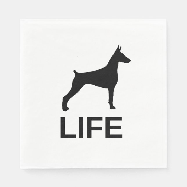 doberman pinscher life silo napkin (Front)
