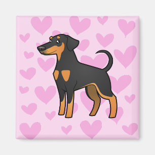 Doberman Pinscher Love (floppy ears) Magnet