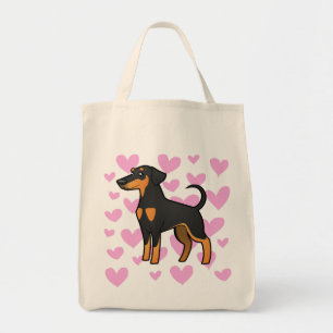 Doberman Pinscher Love (floppy ears) Tote Bag