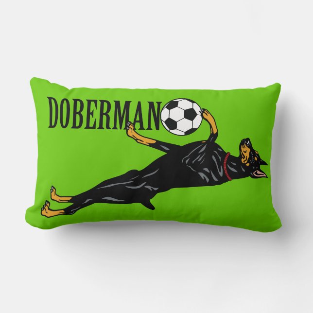 doberman pinscher lumbar pillow (Front)