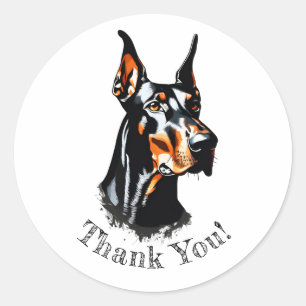Doberman Pinscher Merci ! Autocollants