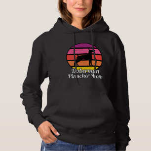 Doberman Pinscher Mom I Retro Minpin Mom Hoodie