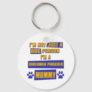 Doberman Pinscher Mommy Keychain