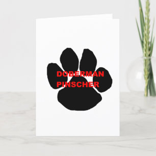 doberman pinscher name paw holiday card