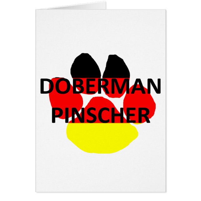 doberman pinscher on germany-flag paw (Front)