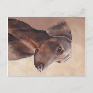 Doberman Pinscher Original Dog Art Postcard