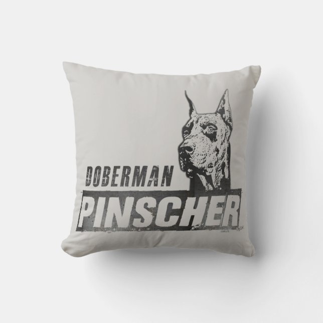 Doberman Pinscher  Outdoor Pillow (Front)