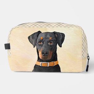 Doberman Pinscher Painting Dobie Uncropped Dog Art Dopp Kit