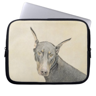 Doberman Pinscher Painting - Original Dog Art Laptop Sleeve