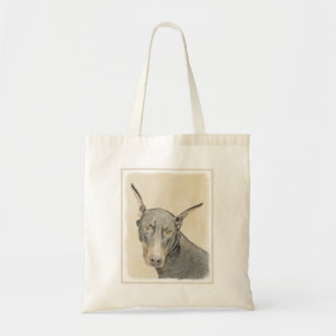 Doberman Pinscher Painting - Original Dog Art Tote Bag