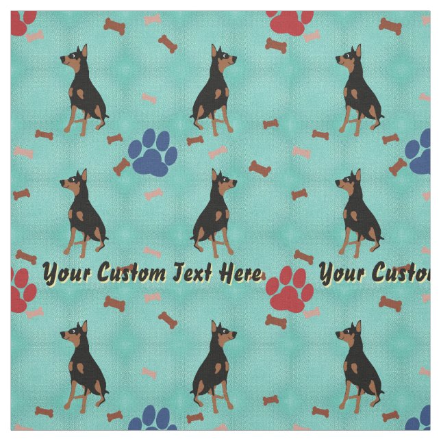 Doberman Pinscher - Personalized Fabric (Swatch)