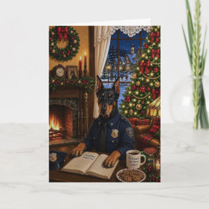 Doberman Pinscher Police Holiday Card