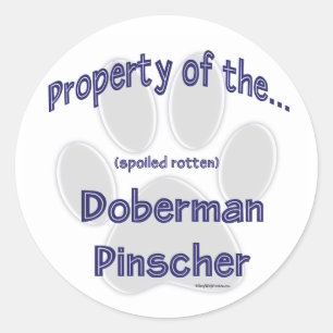Doberman Pinscher Property Sticker