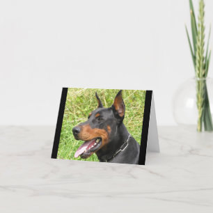 Doberman Pinscher Puppy Dog Blank Note Card