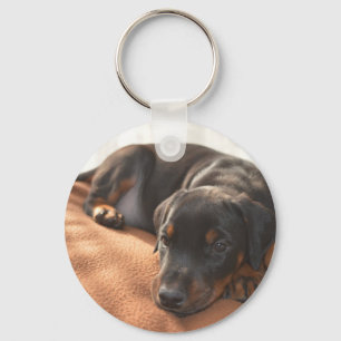 doberman-pinscher-puppy keychain