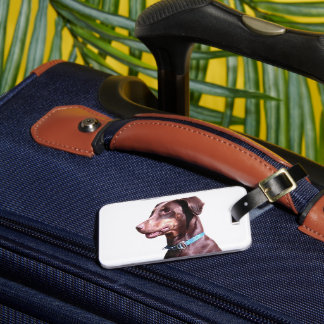 Doberman Pinscher Red Luggage Tag