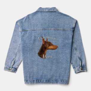 Doberman Pinscher (red) Mom 2 Denim Jacket