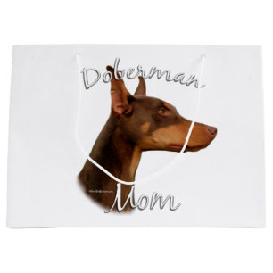 Doberman Pinscher (red) Mom 2 Large Gift Bag