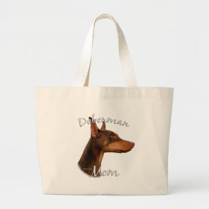 Doberman Pinscher (red) Mom 2 Large Tote Bag