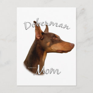Doberman Pinscher (red) Mom 2 Postcard